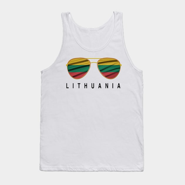 Lithuania Sunglasses, Lithuania Flag, Lithuania gift ,  Lithuanian , Tank Top by JayD World